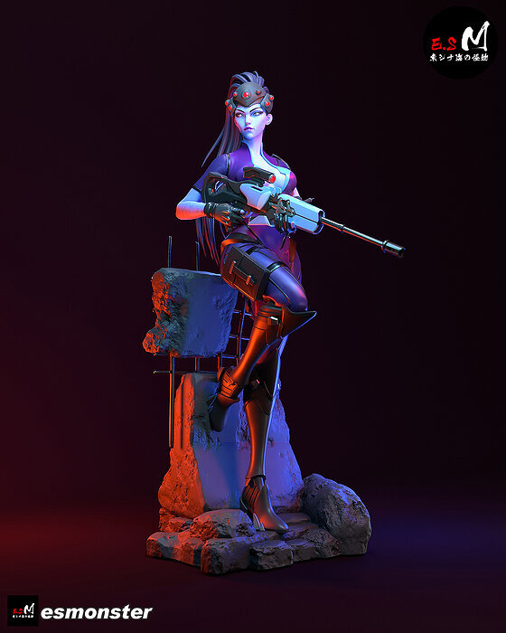 widowmaker CHARACTER BY ESM 3D STL Model — view 7