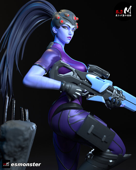 widowmaker CHARACTER BY ESM 3D STL Model — view 8
