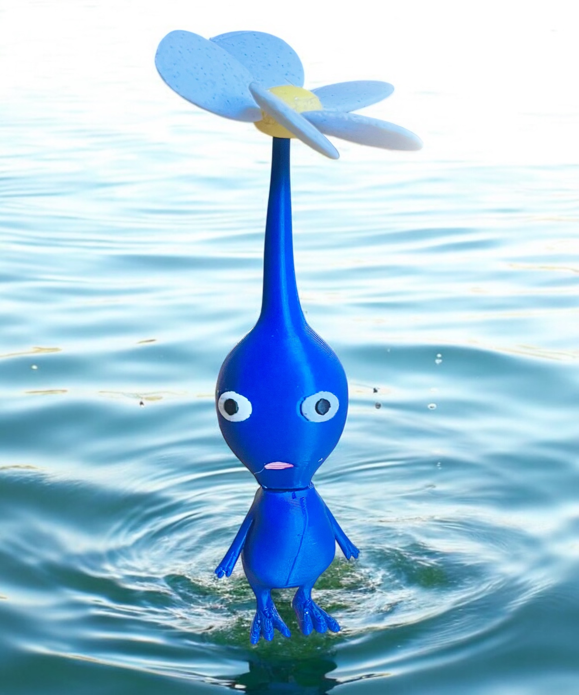 Blue Pikmin - 3D Printable Cute Plant Creature Toy, Game-Inspired Figurine, Collectible Miniature STL Model