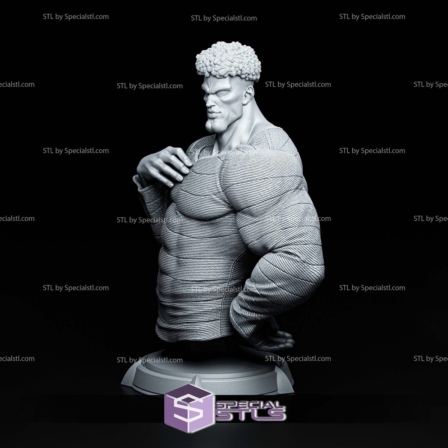 Puri Puri Bust 190mm One Punch Man STL Files 3D Model — view 2