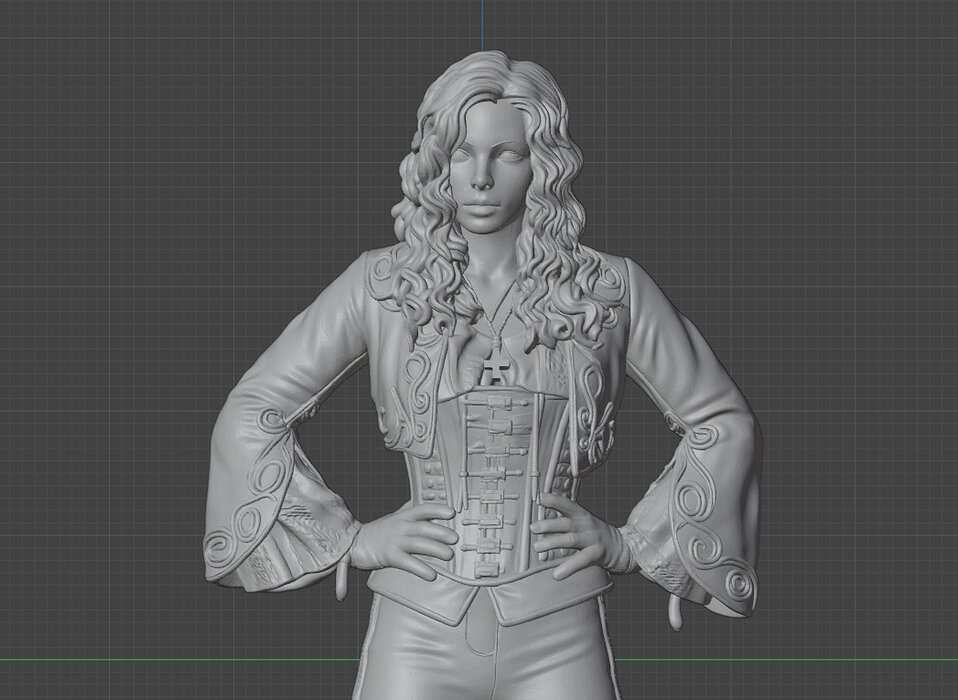 Anna Valerious - Character from the movie Van Helsing 3D STL Model — view 2