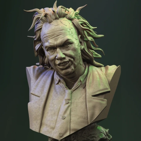 Beetlejuice Bust 3D Printer Files | Assembly STL Model