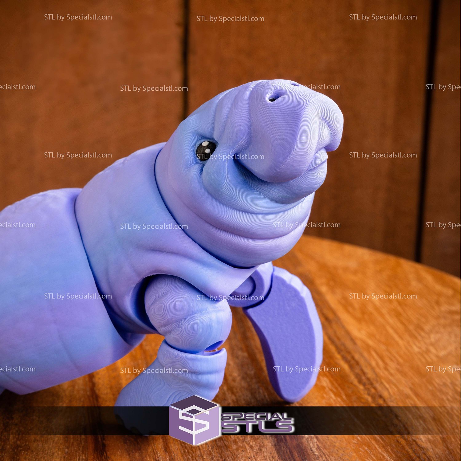 Basic STL Collection Articulated Manatee 3D Model — view 2