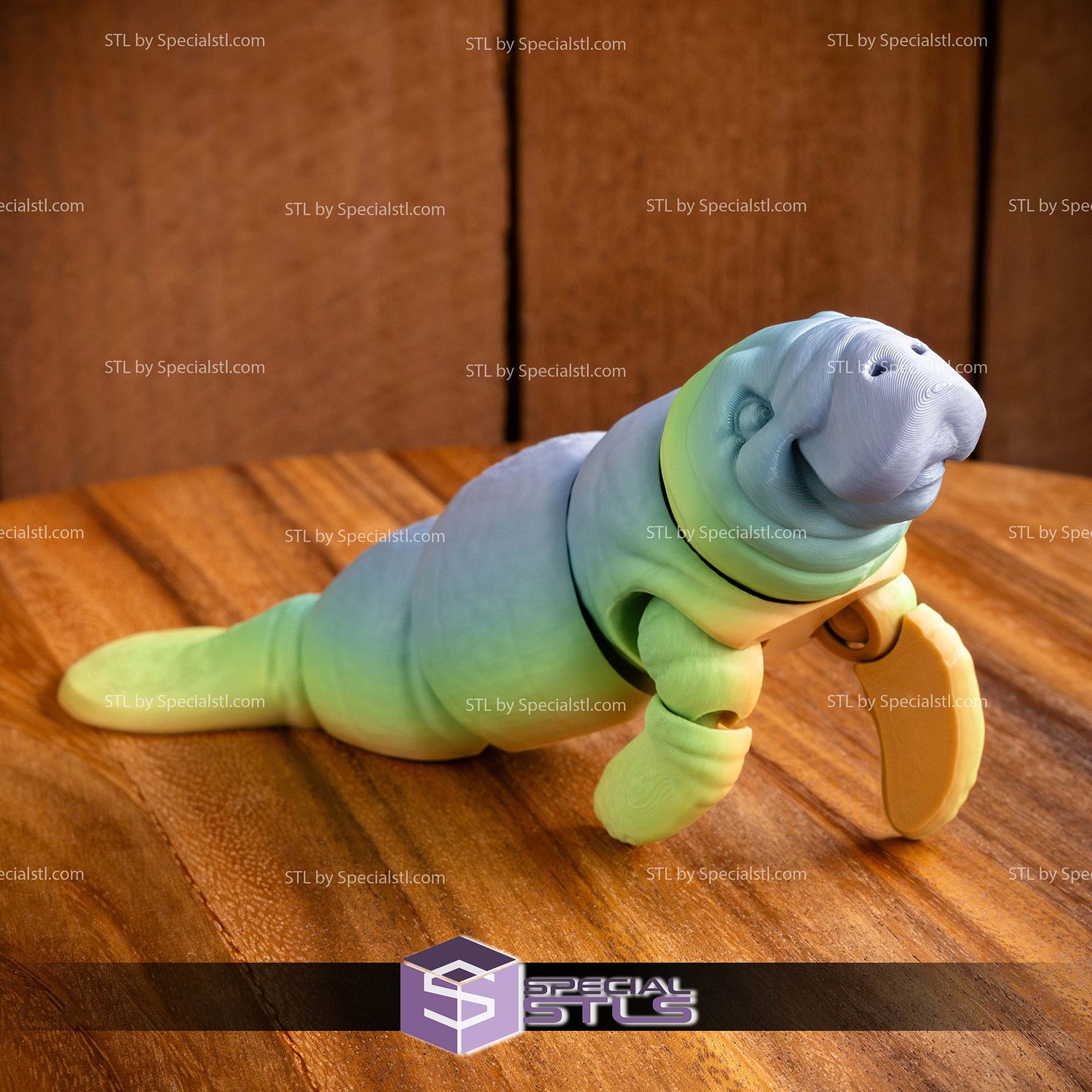 Basic STL Collection Articulated Manatee 3D Model — view 4