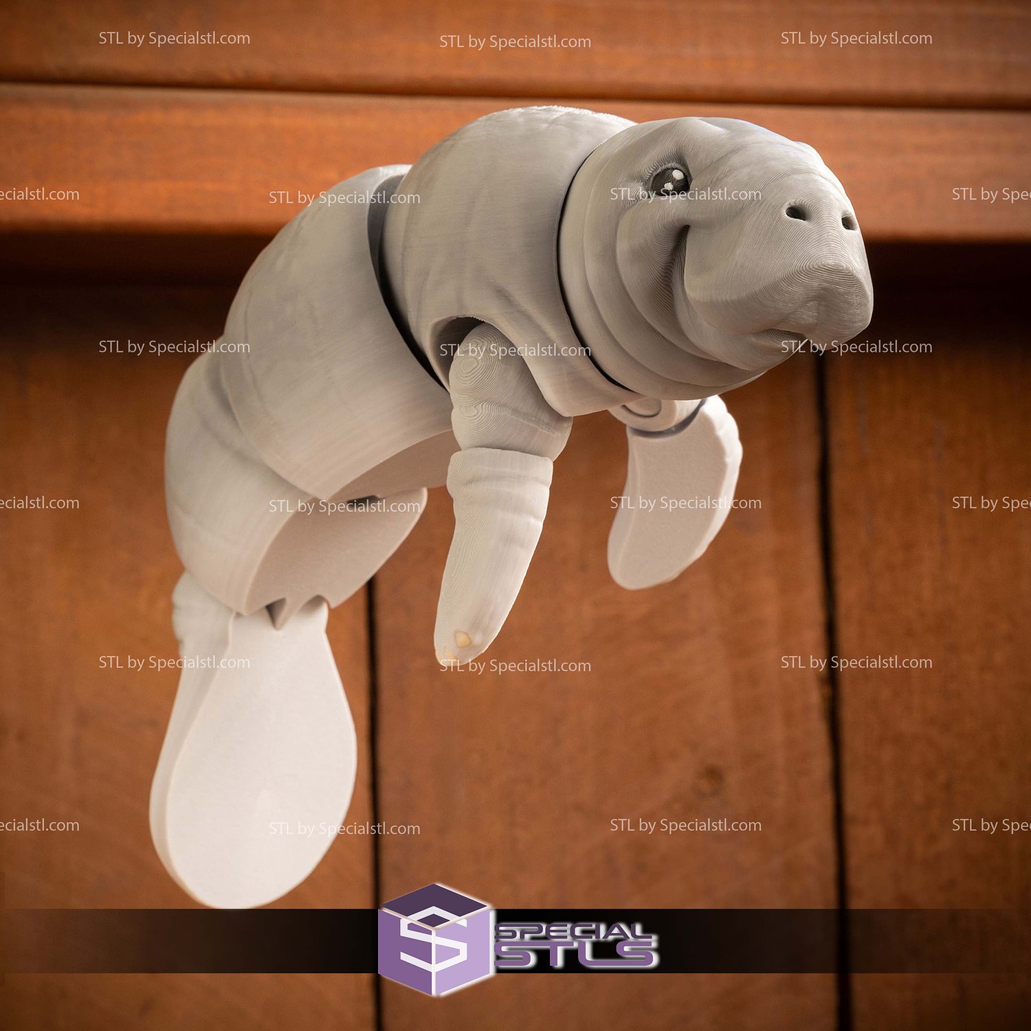Basic STL Collection Articulated Manatee 3D Model — view 6