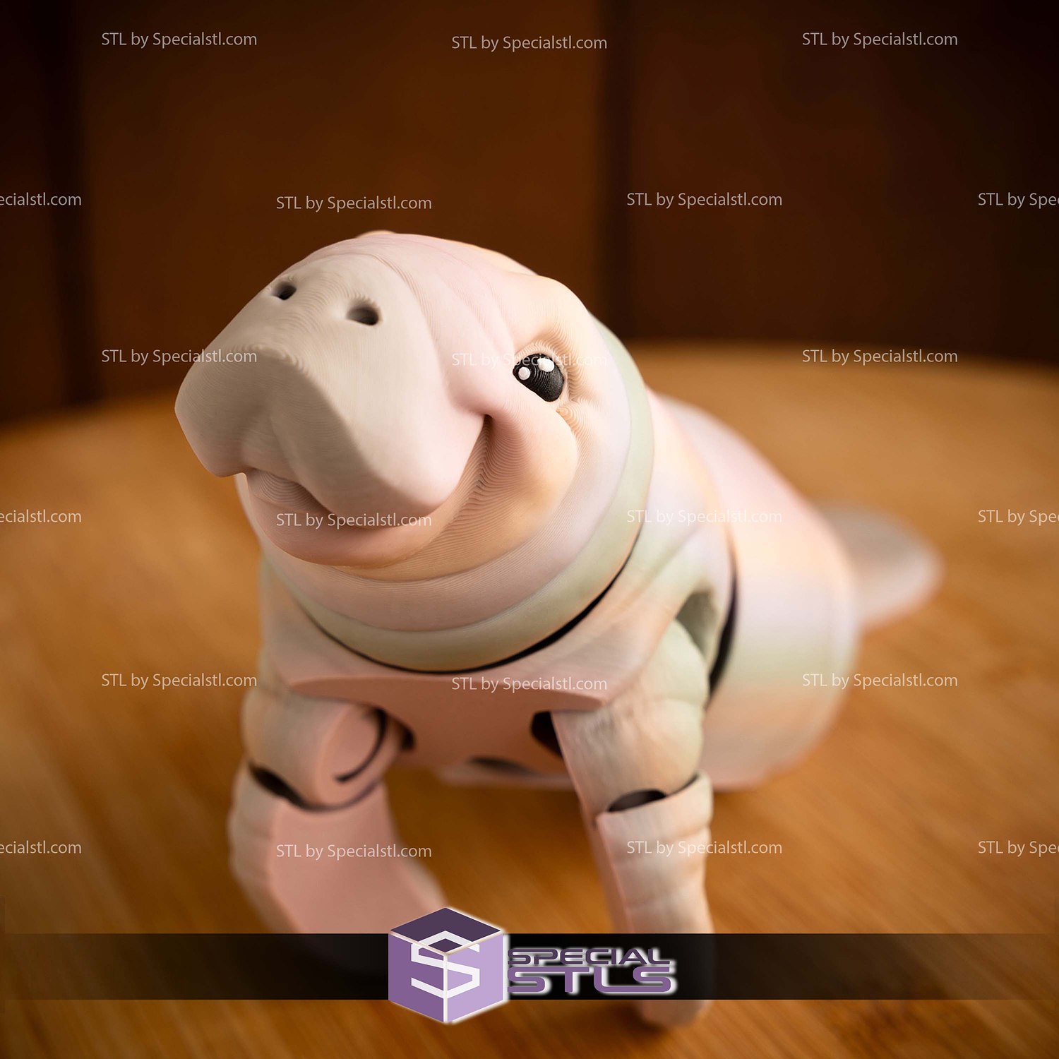 Basic STL Collection Articulated Manatee 3D Model — view 7