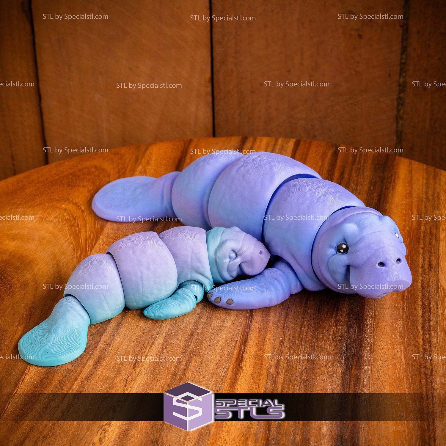 Basic STL Collection Articulated Manatee 3D Model — view 8