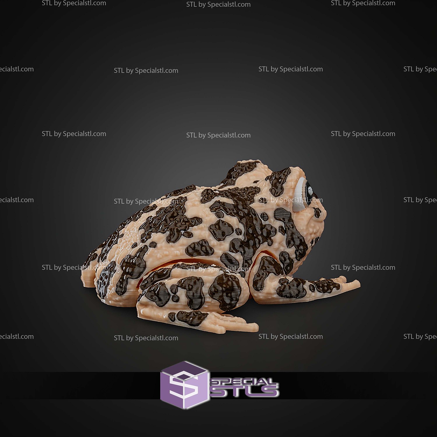 Super Basic STL Grace the American Ground Frog 3D Model — view 2