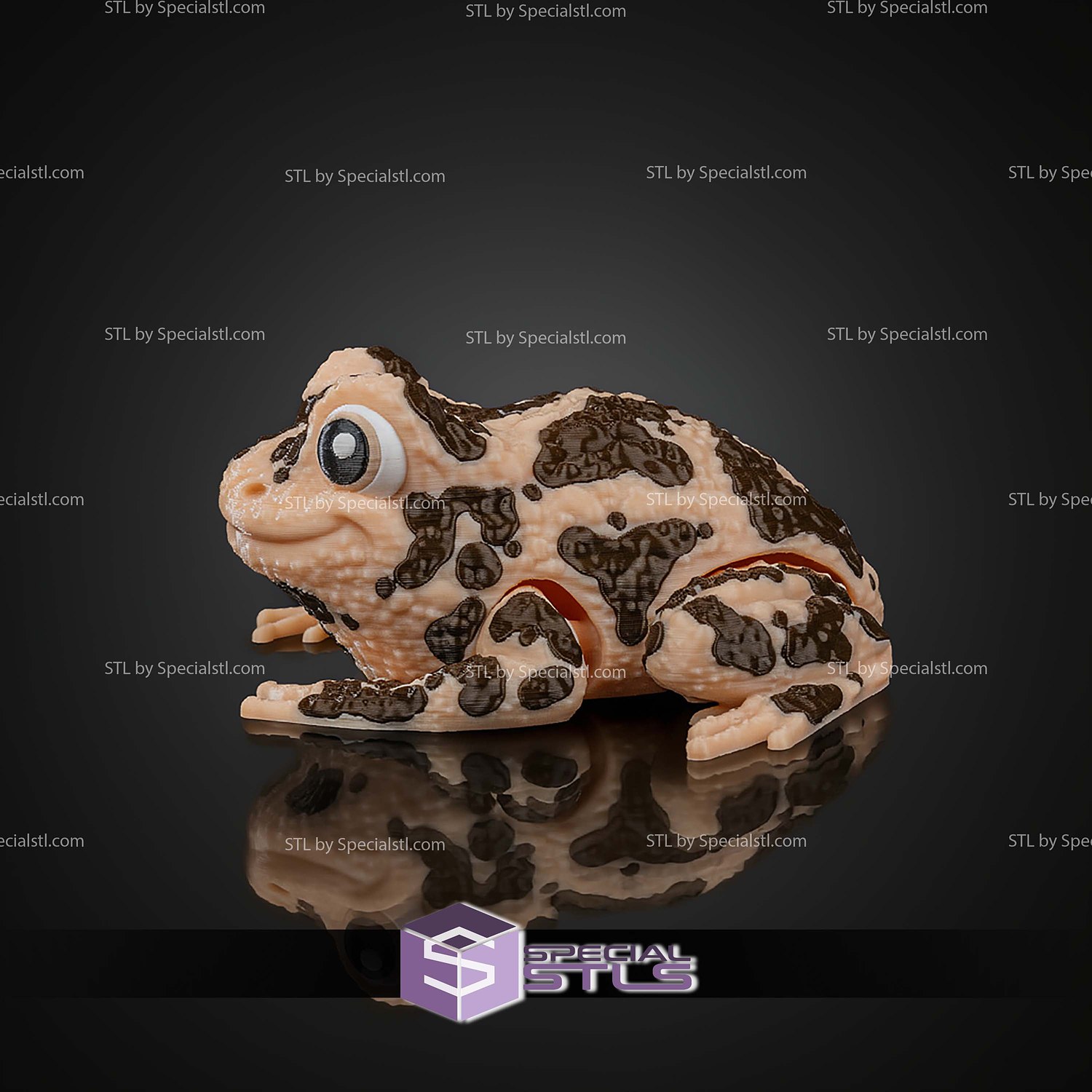Super Basic STL Grace the American Ground Frog 3D Model — view 3