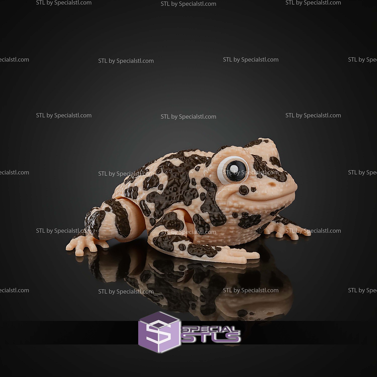Super Basic STL Grace the American Ground Frog 3D Model — view 4