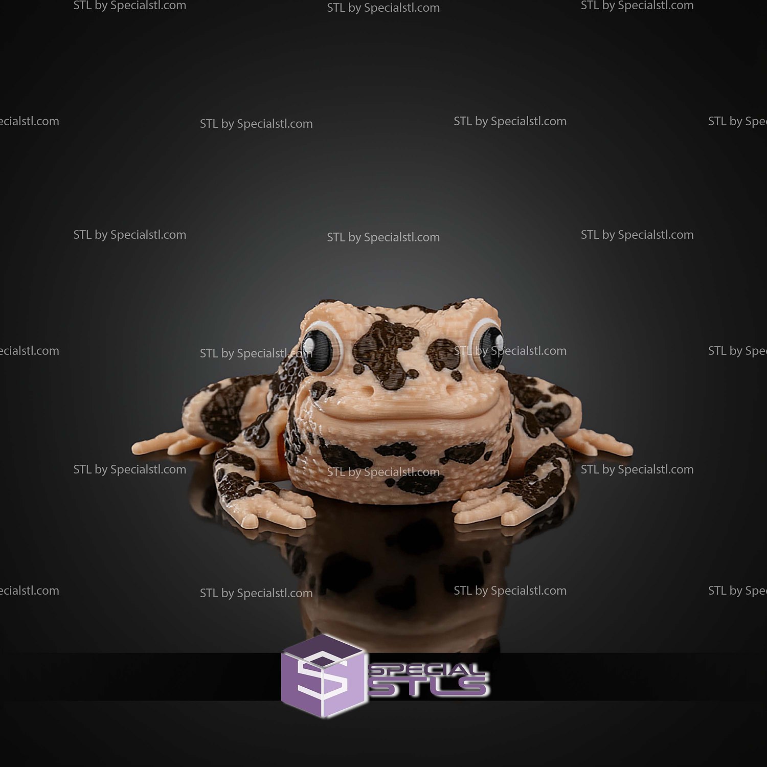 Super Basic STL Grace the American Ground Frog 3D Model — view 6