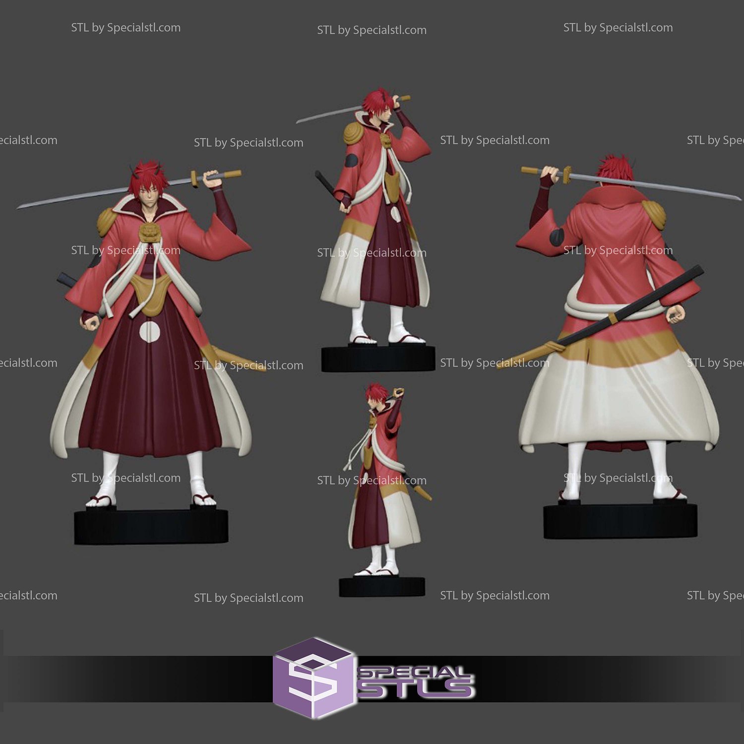 Benimaru That Time I Got Reincarnated Sculptures 3D Printing STL Model — view 2