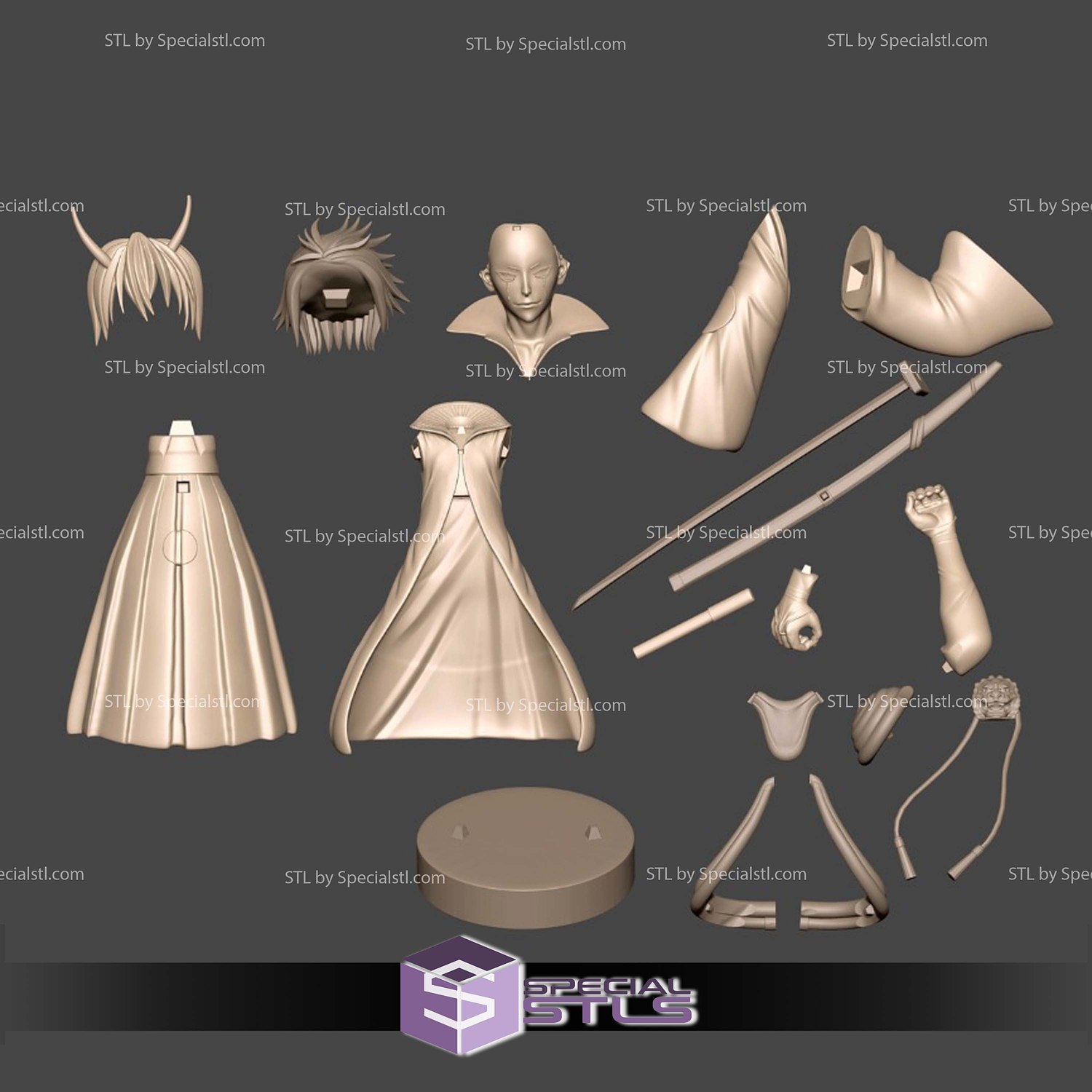 Benimaru That Time I Got Reincarnated Sculptures 3D Printing STL Model — view 3