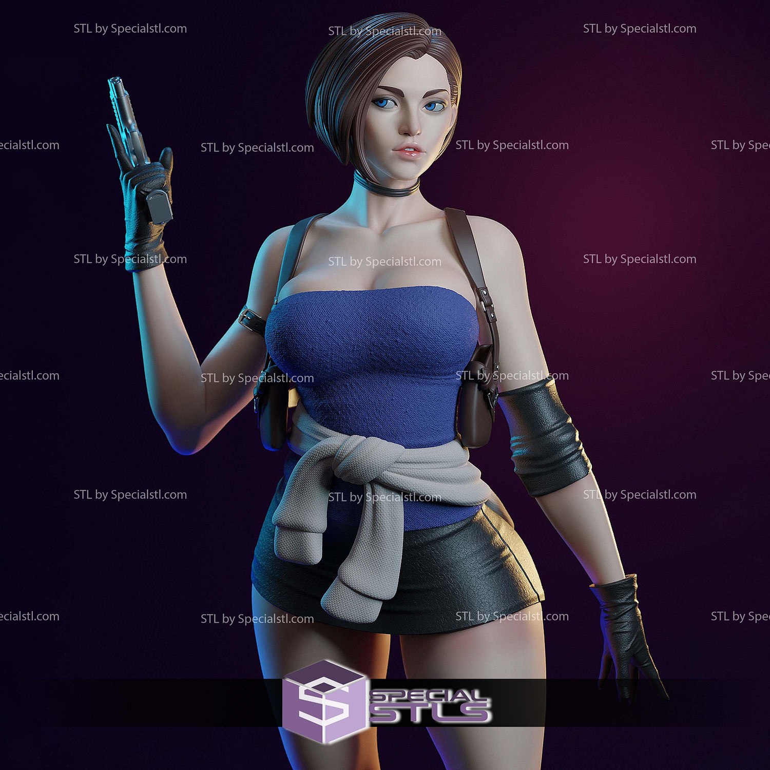 Jill Valentine Beautiful 3D Printer Files STL Model — view 3