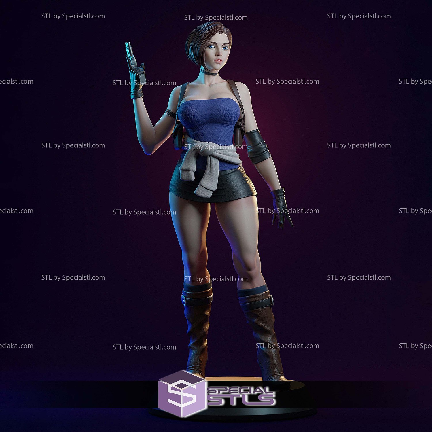 Jill Valentine Beautiful 3D Printer Files STL Model — view 5