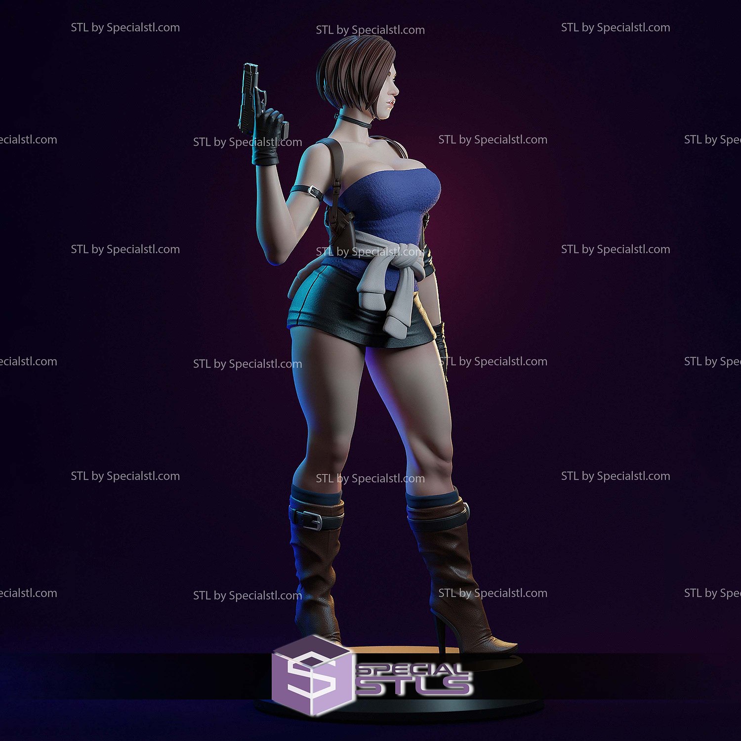 Jill Valentine Beautiful 3D Printer Files STL Model — view 6