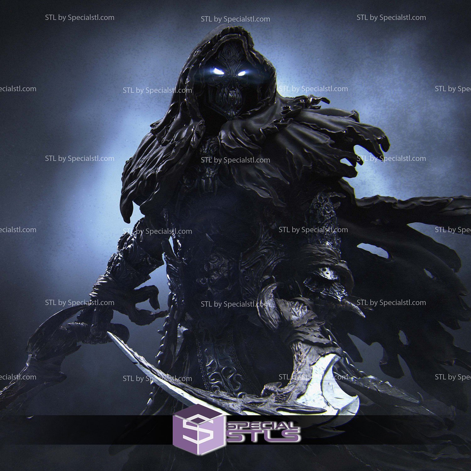 The Four Horseman Death Standalone STL Files 3D Model — view 3