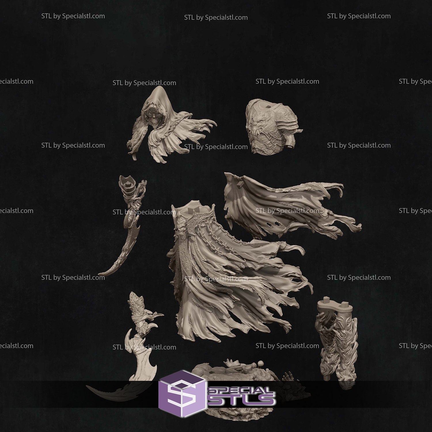 The Four Horseman Death Standalone STL Files 3D Model — view 7