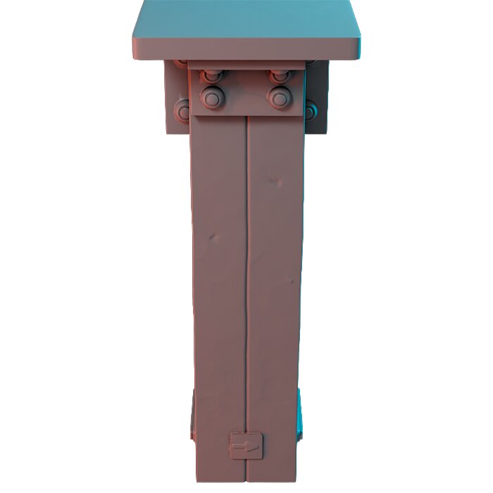 Subway Pillar IV - RPG Tabletop Figure 3D STL Model — view 3