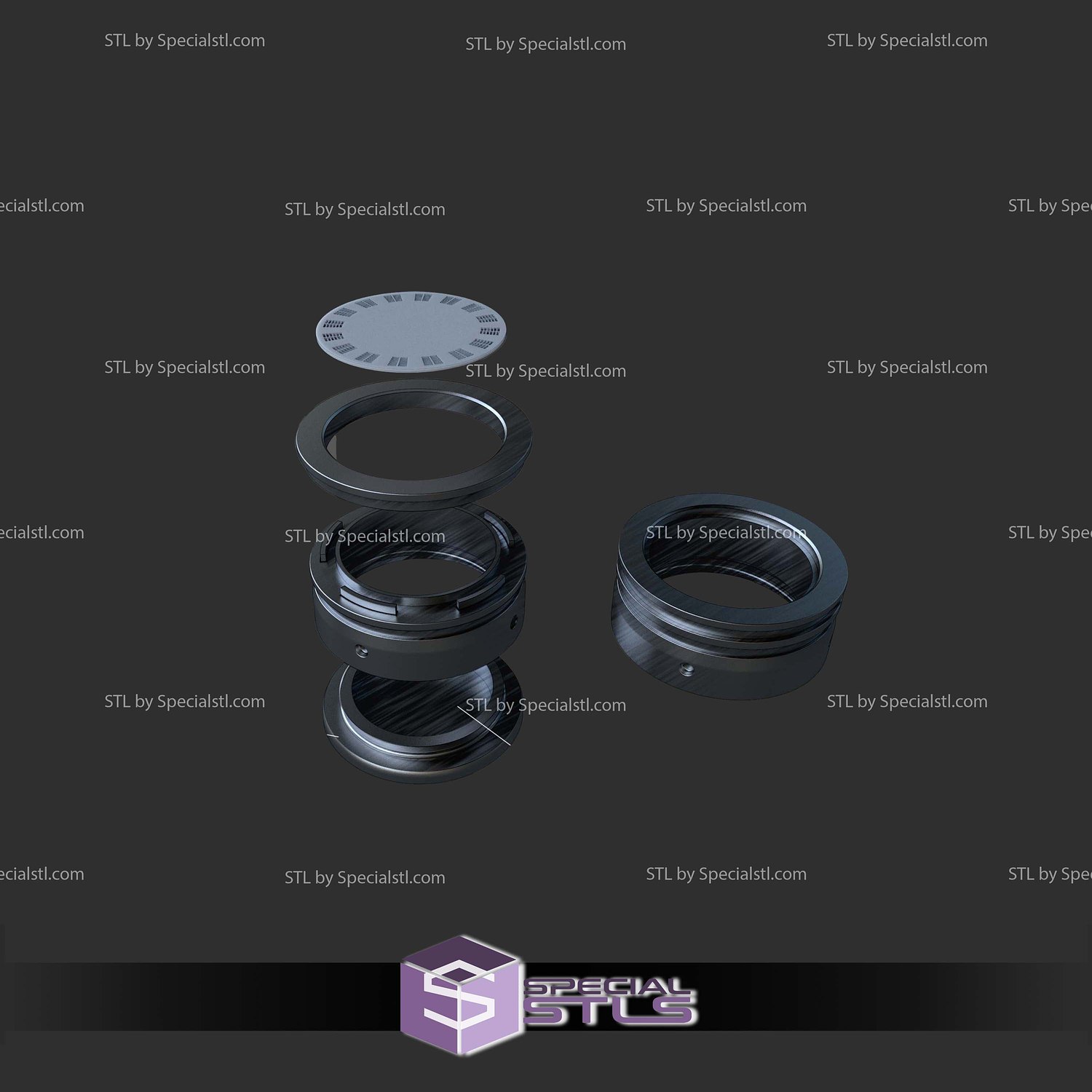 Cosplay STL Files Mandalorian light up Holopuck 3D Model — view 2