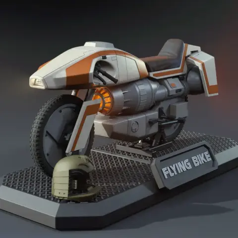 Colonial Flying Bike TOS 3D Printer Files | Assembly + Action STL Model