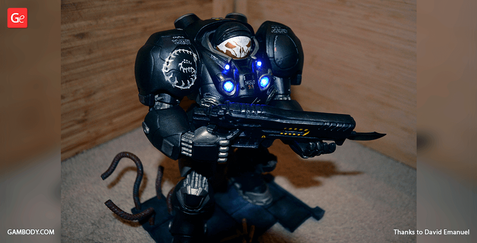 Terran Marine 3D Model in Idle Position | Static Figure STL Model