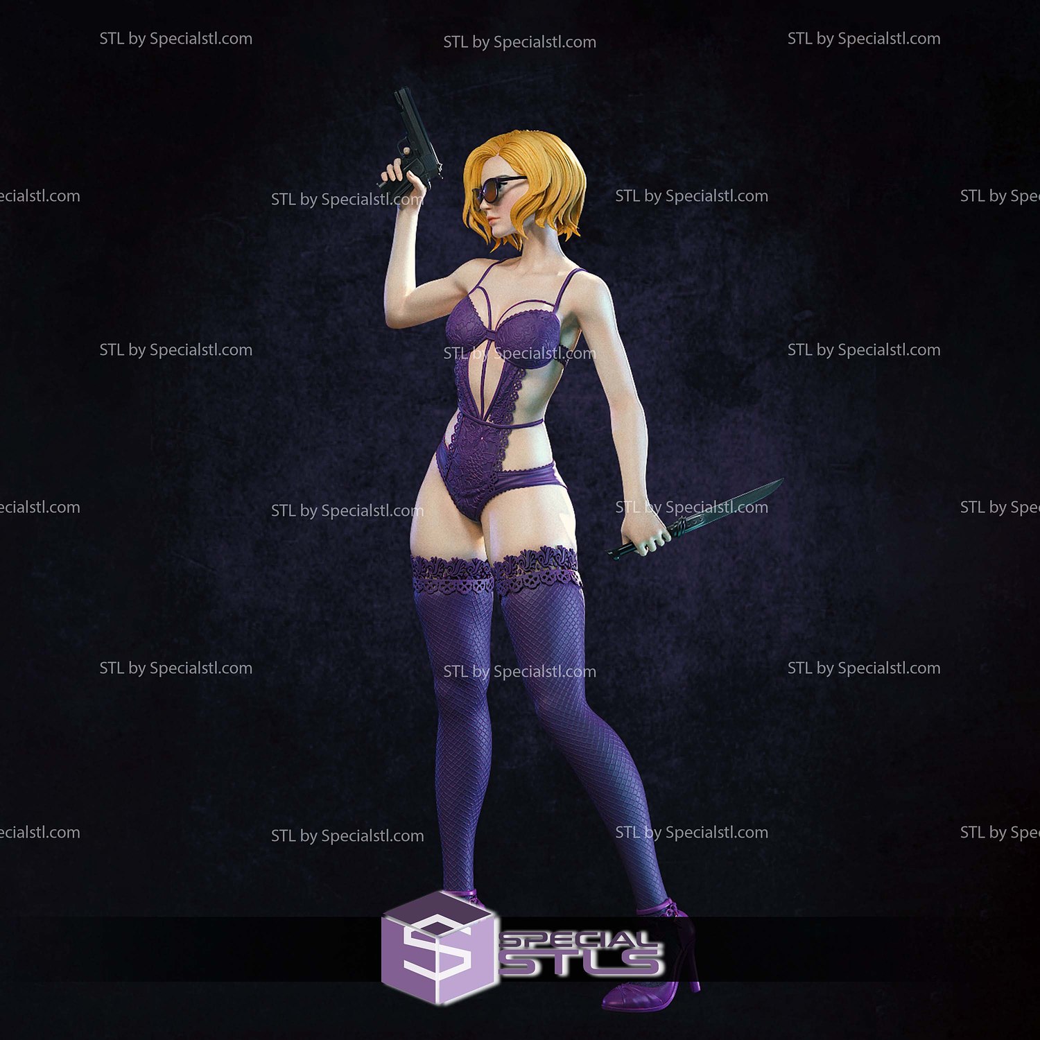 Nina Williams Tekken 8 Beach Outfit Sculptures 3D Printing STL Model — view 2