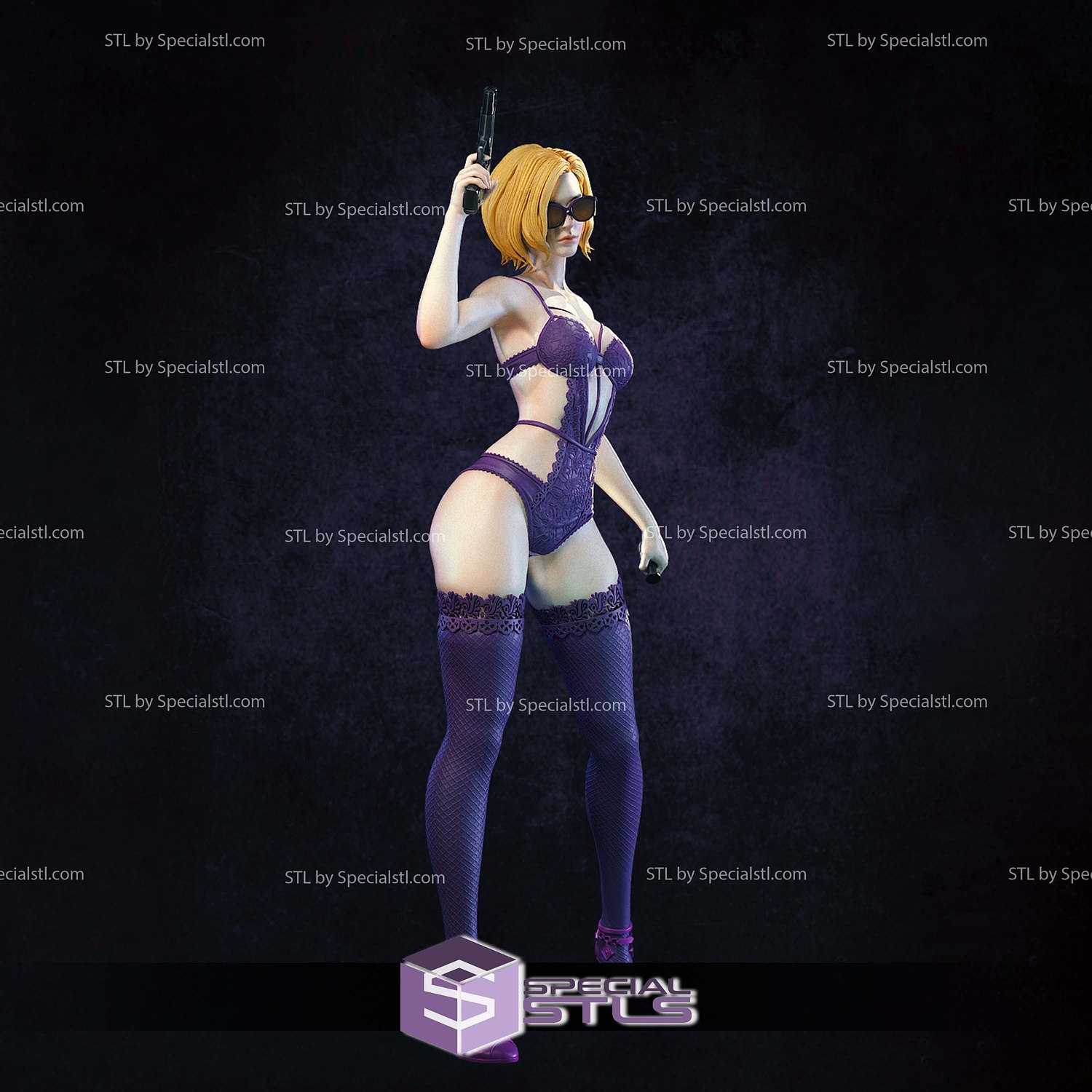 Nina Williams Tekken 8 Beach Outfit Sculptures 3D Printing STL Model — view 3