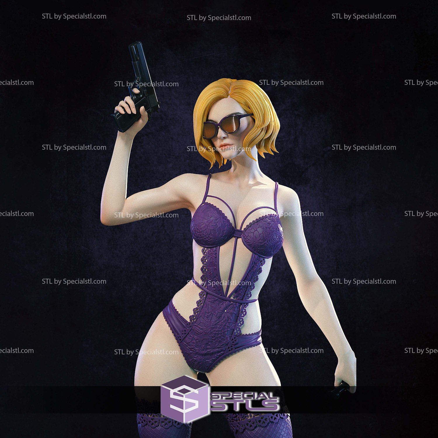 Nina Williams Tekken 8 Beach Outfit Sculptures 3D Printing STL Model — view 5
