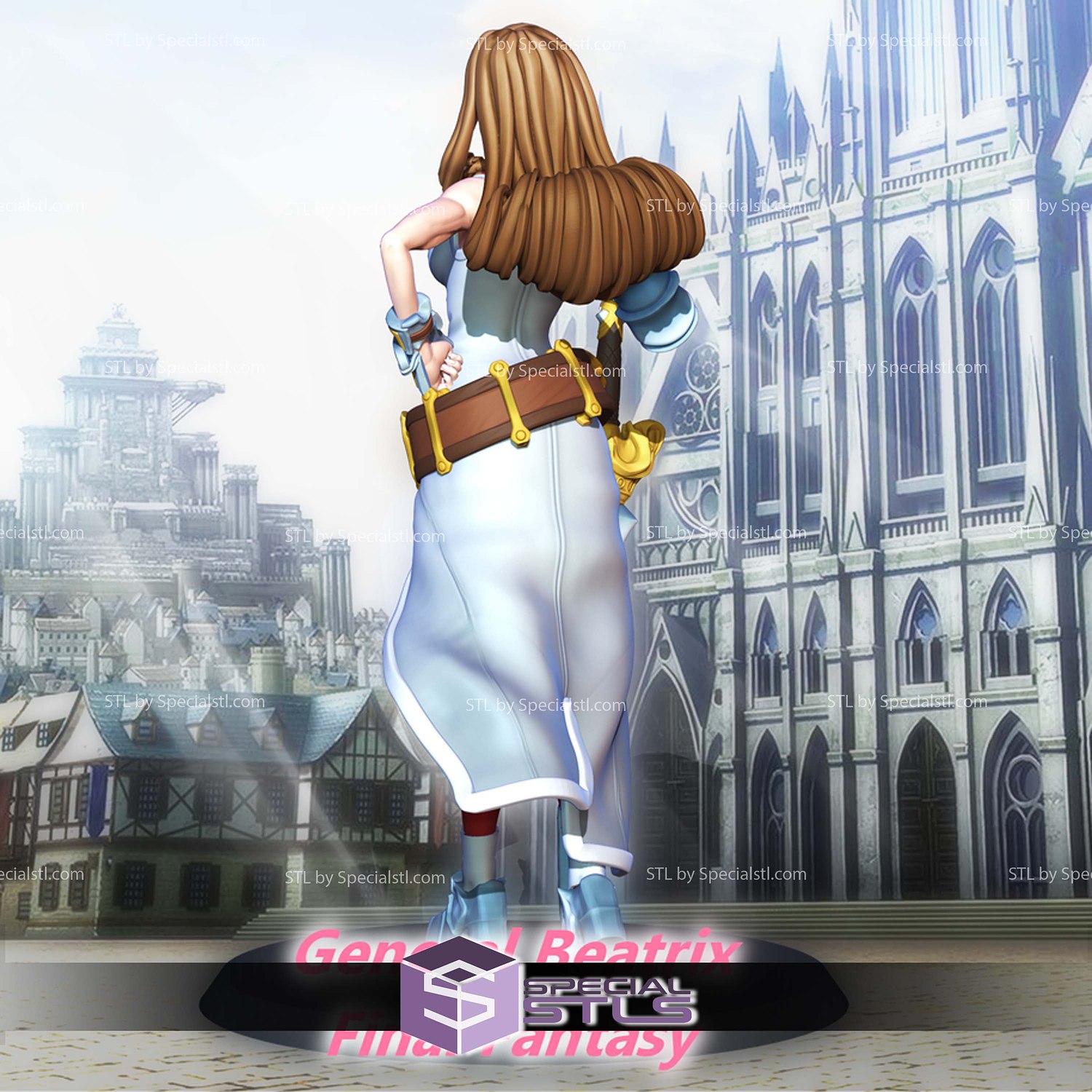 General Beatrix Waifu Final Fantasy 3D Print Files STL Model — view 2