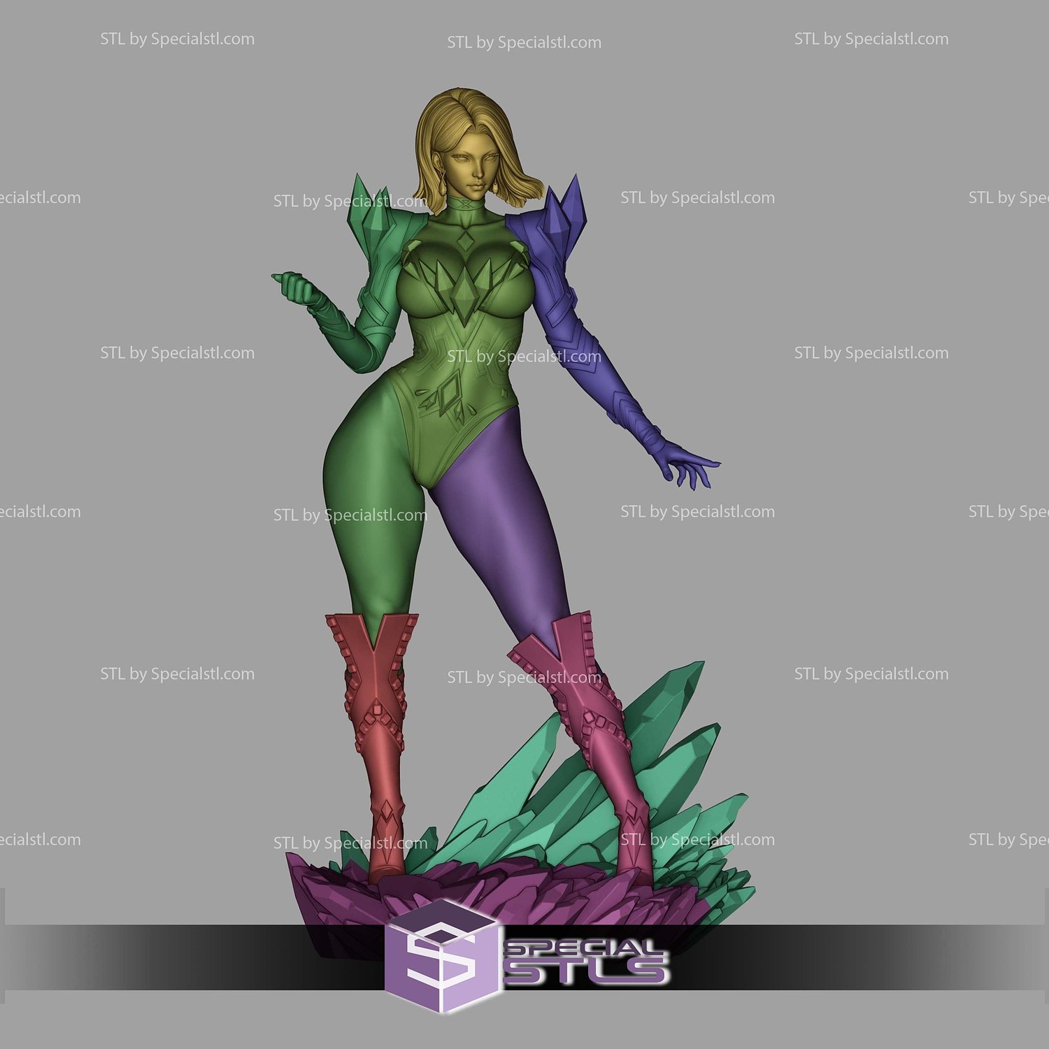 Emma Frost Marvel Rivals Crystal 3D Printer Files STL Model — view 4