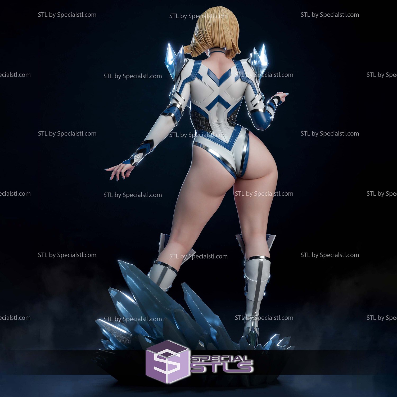 Emma Frost Marvel Rivals Crystal 3D Printer Files STL Model — view 8