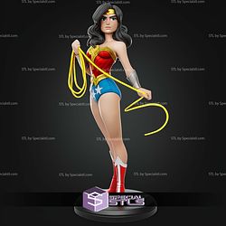 Wonder Woman Toon 179mm STL Files 3D Model