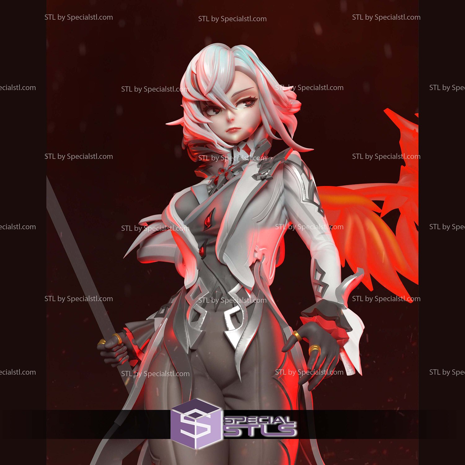Arlecchino Genshin Impact V2 3D Printer Files STL Model — view 7
