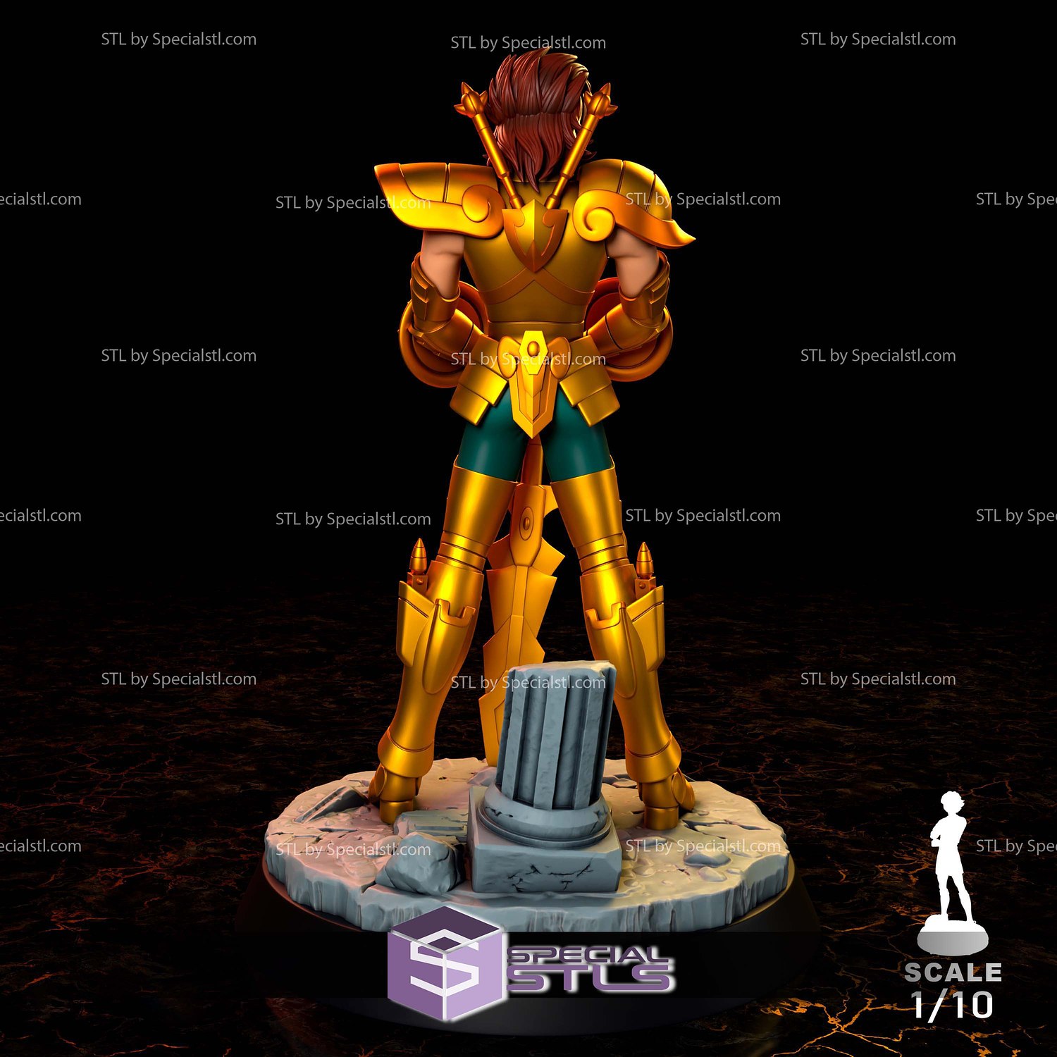 Libra Dohko Rock Base 3D Printer Files STL Model — view 3