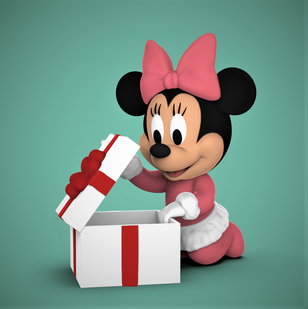 Baby Minnie -Christmas 3D STL Model — view 2