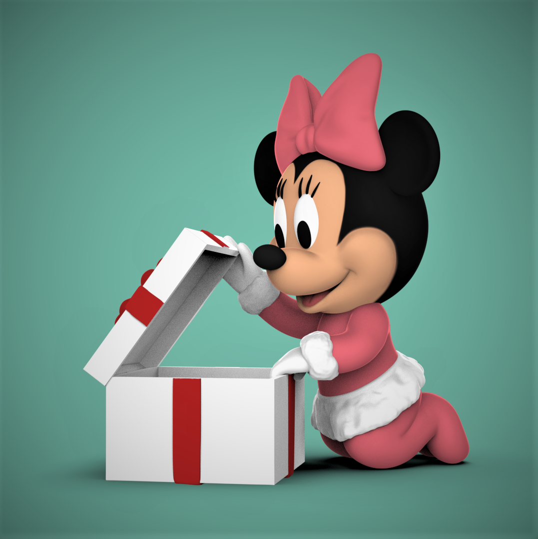 Baby Minnie -Christmas 3D STL Model — view 3