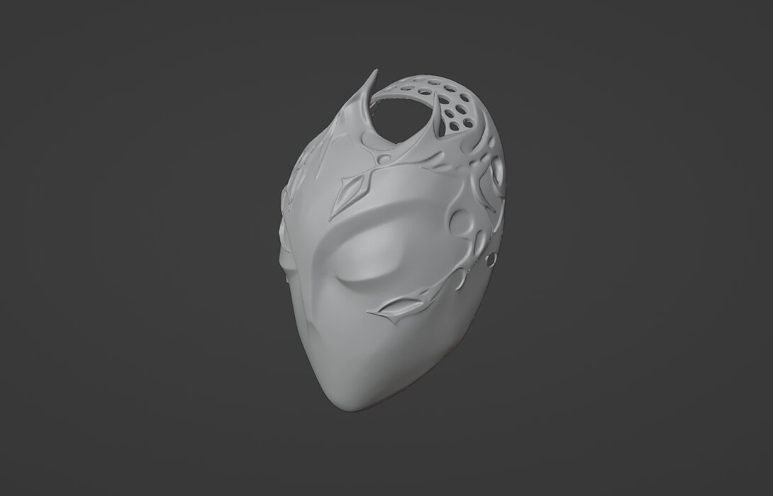 Viktor Puppet Mask Arcane Inspired 3D BLEND Model — view 3