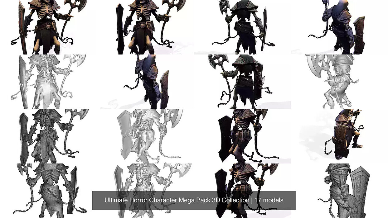 Ultimate Horror Character Mega Pack 3D Collection Model — view 2