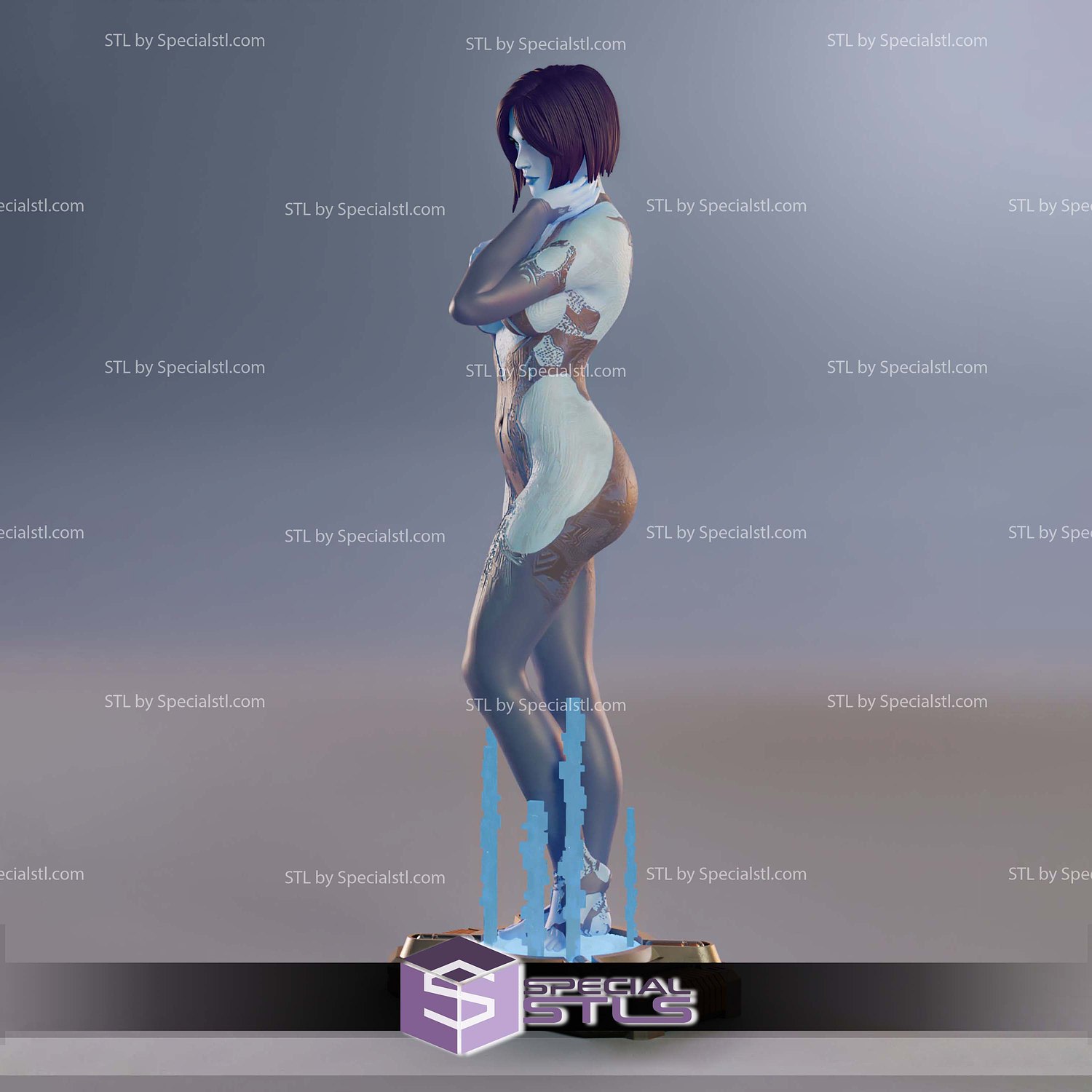 Cortana Halo 4 3D Printer Files STL Model — view 2