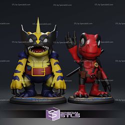 Agumon Deadpool Gabumon Wolverine 3D Printing Models STL Model