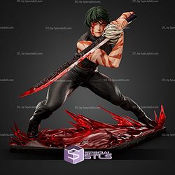 Maki Zenin Fighting STL Files 3D Model