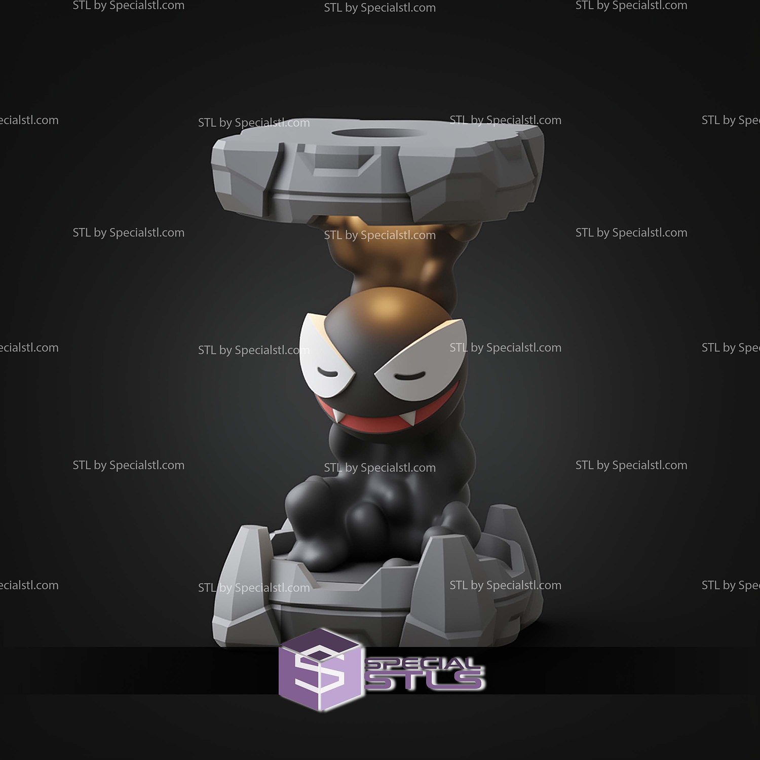 Pokemon Clone Lab Colletion Gastly STL Files 3D Model — view 2