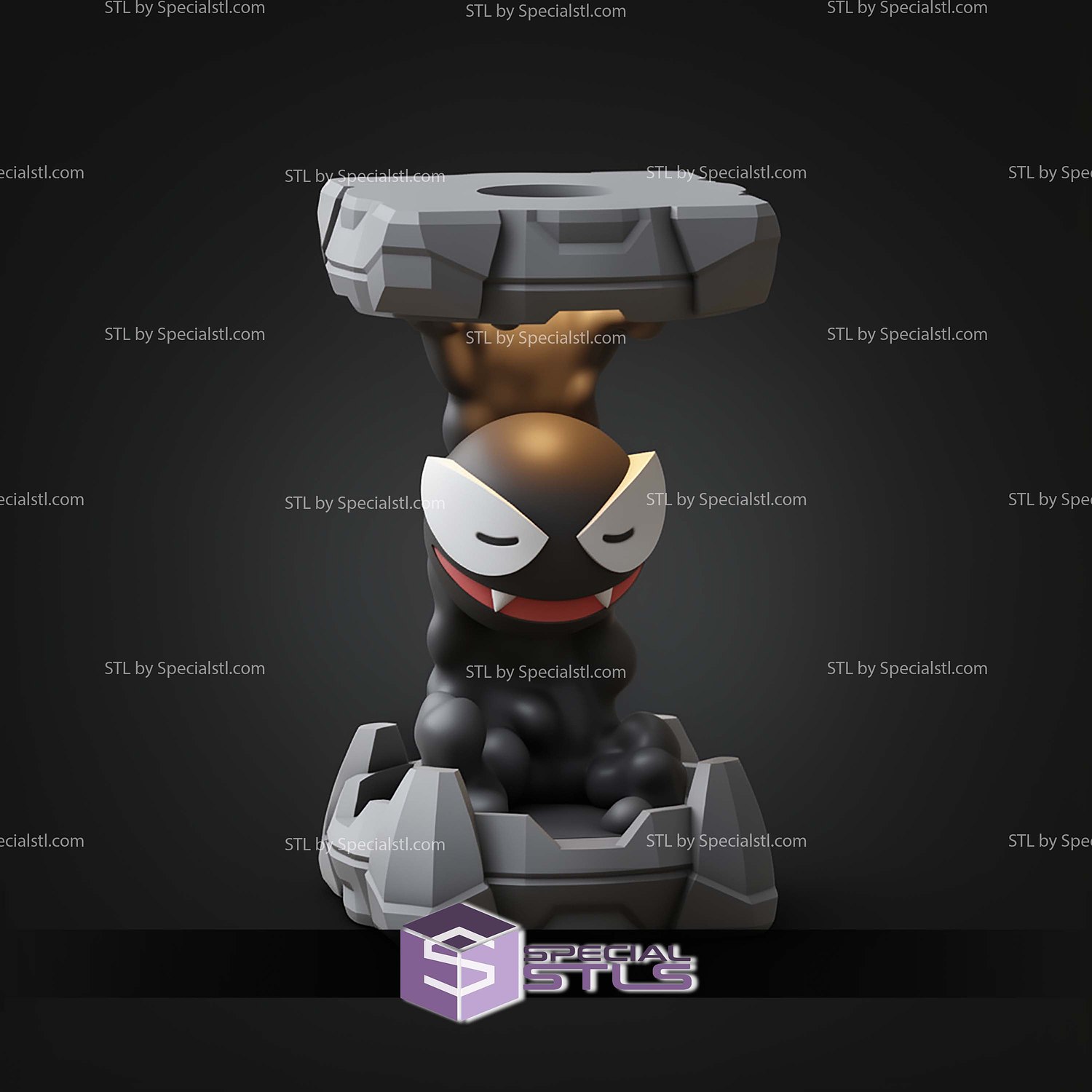 Pokemon Clone Lab Colletion Gastly STL Files 3D Model — view 3