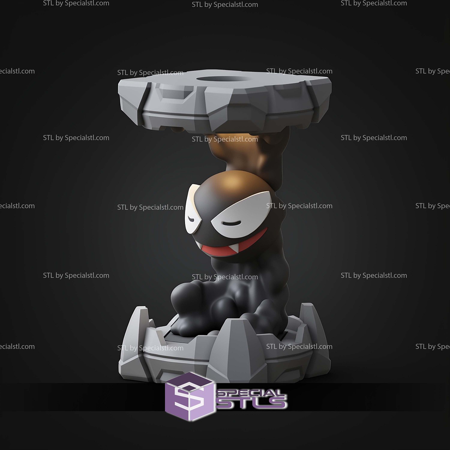 Pokemon Clone Lab Colletion Gastly STL Files 3D Model — view 5