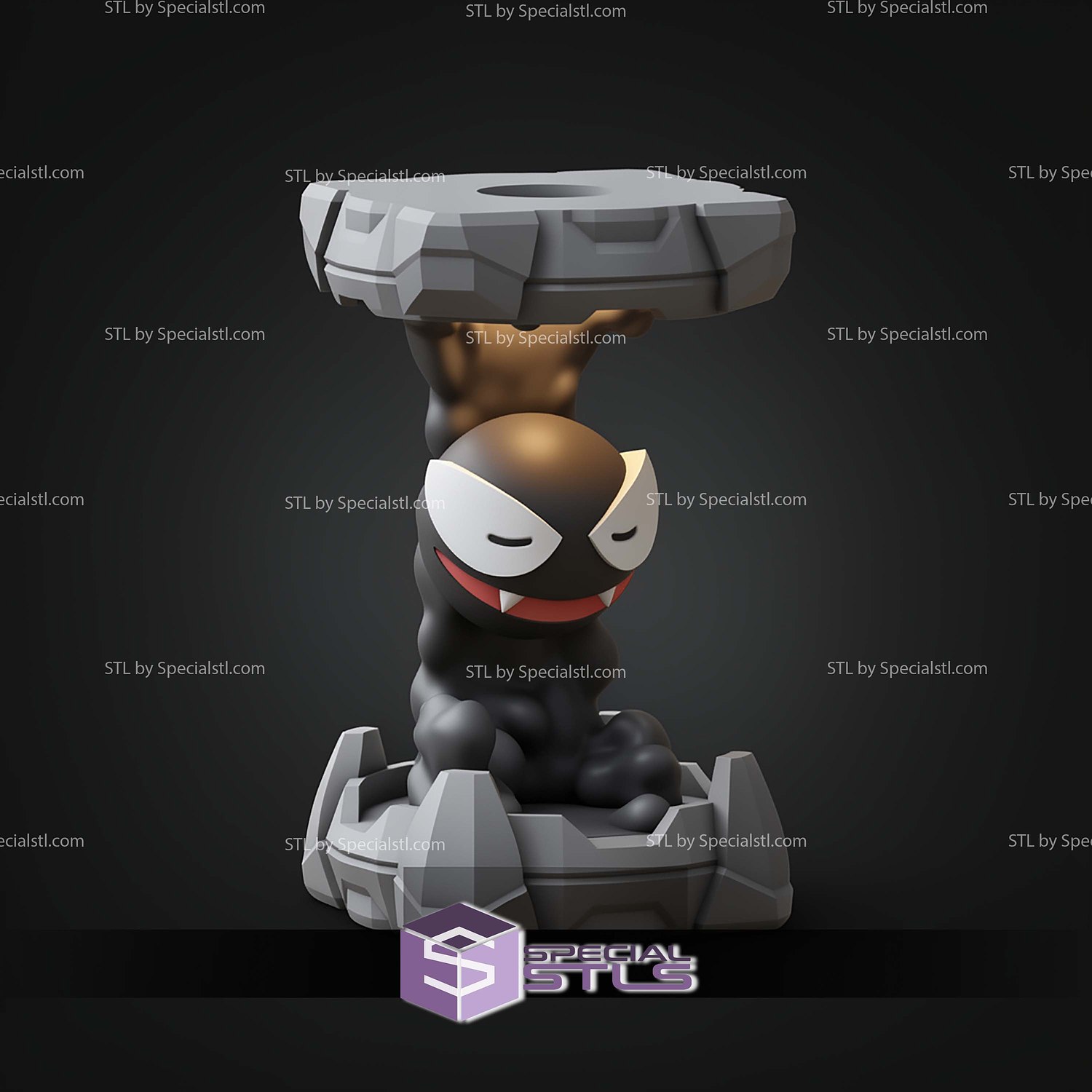 Pokemon Clone Lab Colletion Gastly STL Files 3D Model — view 6