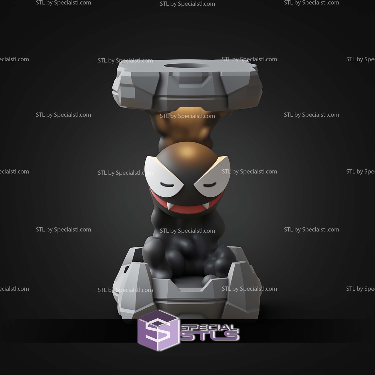 Pokemon Clone Lab Colletion Gastly STL Files 3D Model — view 8
