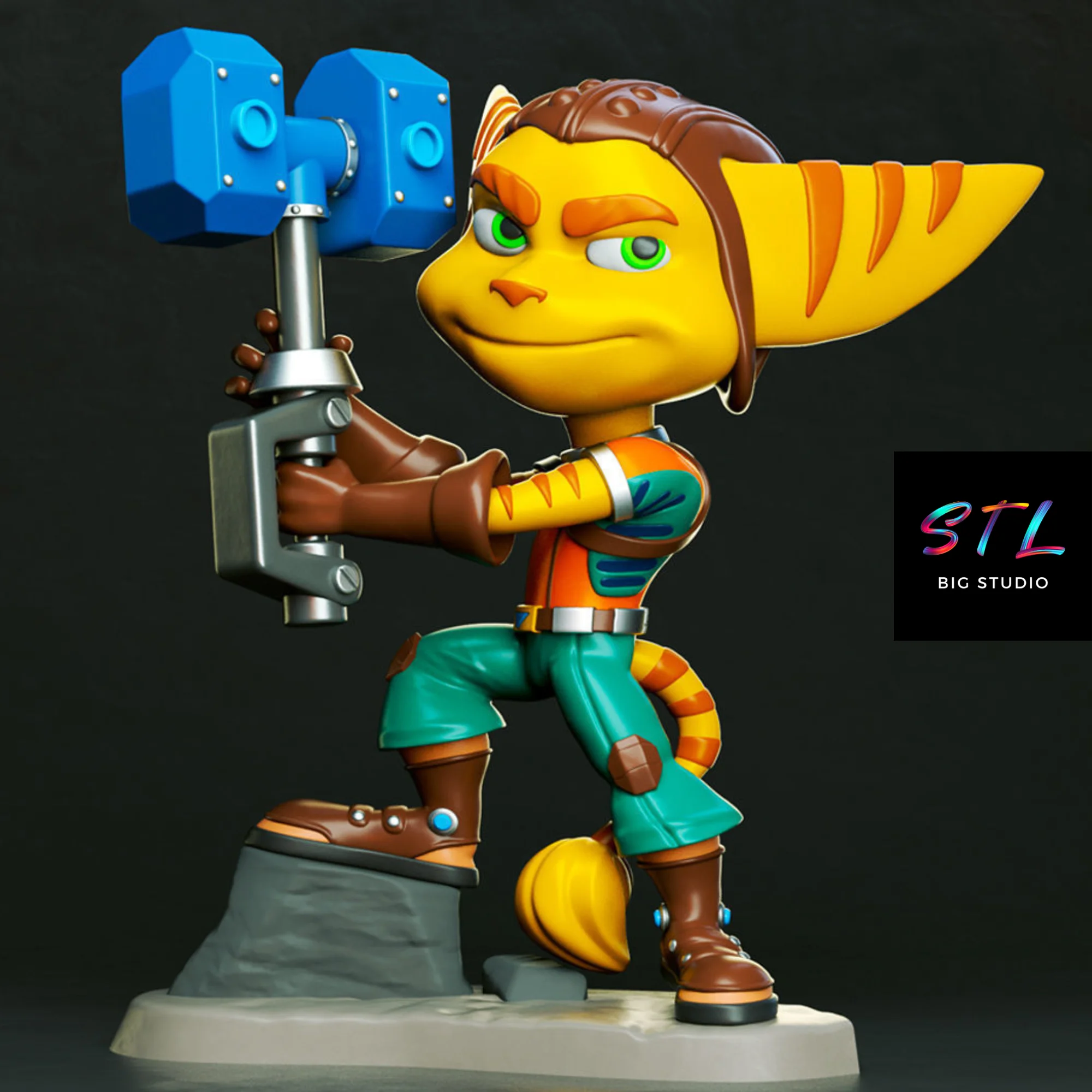 Ratchet Chibi STL | 3D Printable Figure | Ratchet & Clank Model