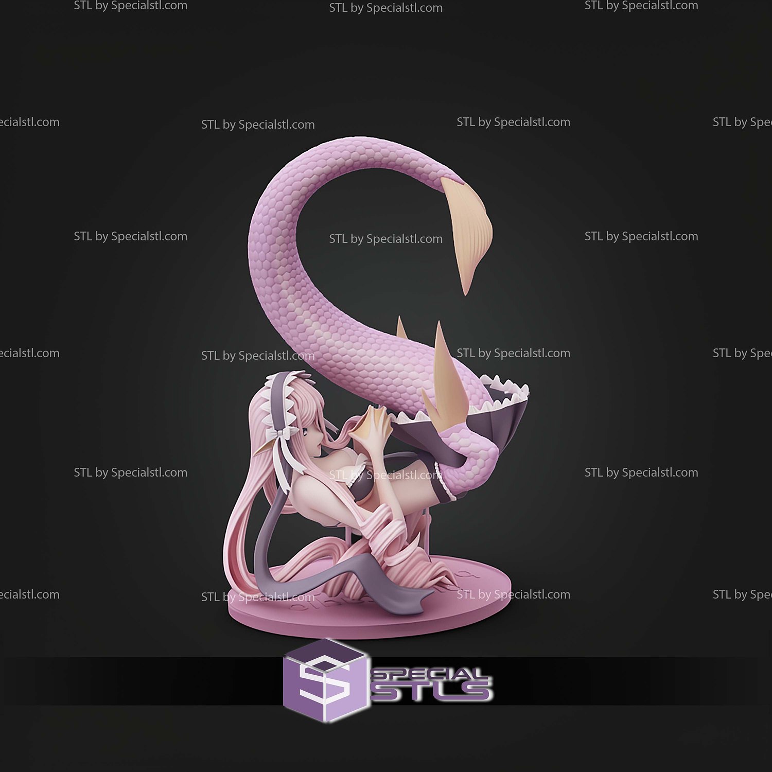 Monster Musume Lorelei Meroune STL Files 3D Model — view 8