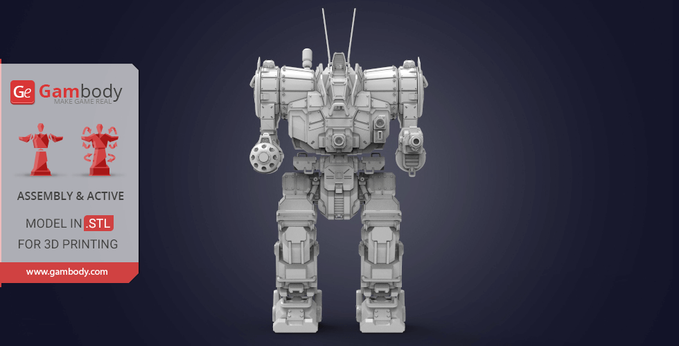 MWO Zeus 3D Printing Model | Assembly + Action STL Model